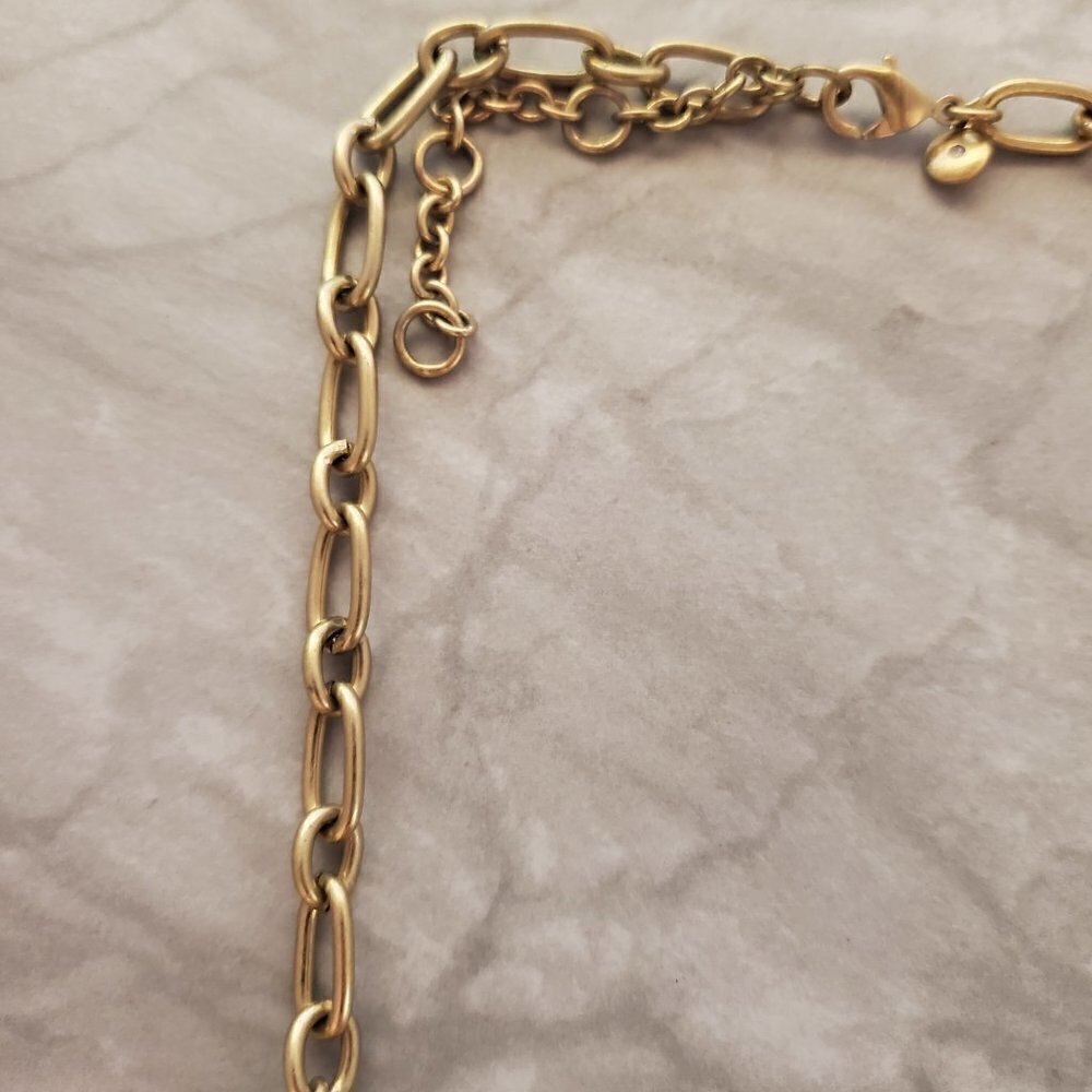 ✨ J.Crew Classic Rhinestones Pave Crystal Medallion Statement Necklace ✨ - Picture 11 of 16